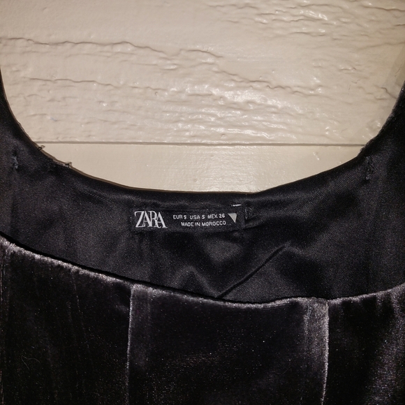 Zara Velvet Bustier Ruched Tank Top - Picture 2 of 4